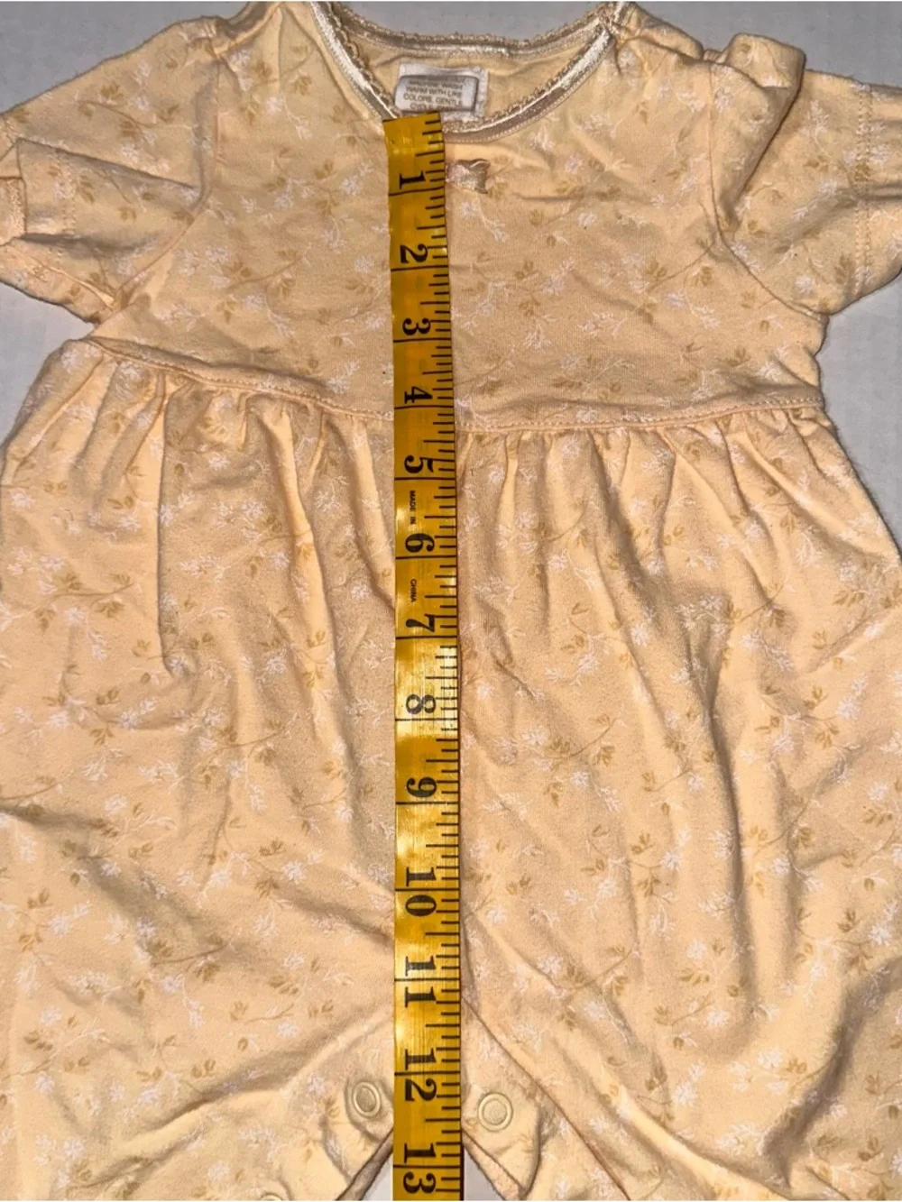 Vintage Baby GAP Yellow Floral smocked jumper